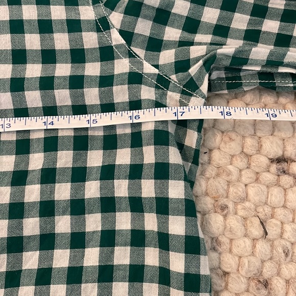 J crew teal gingham shirt - Picture 6 of 6